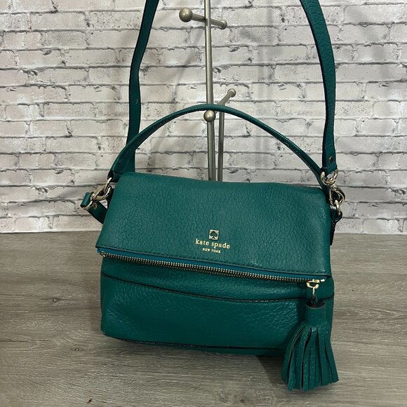 KATE SPADE NEW YORK SOUTHPORT AVE MINI CARMEN GREEN HANDBAG - Picture 1 of 8